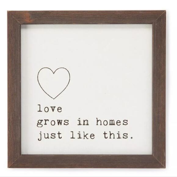 Love Grows in Homes Just Like This Wooden Wall Decor Valentine's Day - Picture 1 of 10